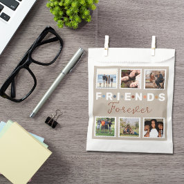 ベージュフレンズモダンフォーエバーフォトコラージュ フェイバーバッグ