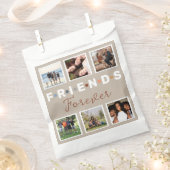 ベージュフレンズモダンフォーエバーフォトコラージュ フェイバーバッグ (クリップ留めされた状態)