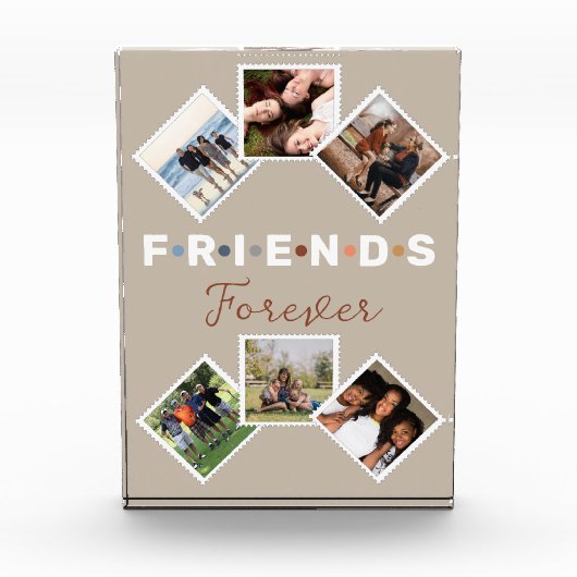 ベージュフレンズモダンフォーエバーフォトコラージュ フォトブロック (正面)