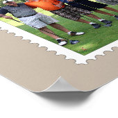 ベージュフレンズモダンフォーエバーフォトコラージュ ポスター (角)