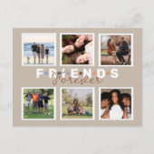 ベージュフレンズモダンフォーエバーフォトコラージュ ポストカード (正面)