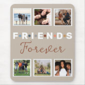 ベージュフレンズモダンフォーエバーフォトコラージュ マウスパッド (正面)