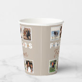 ベージュフレンズモダンフォーエバーフォトコラージュ 紙コップ (右)