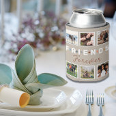 ベージュフレンズモダンフォーエバーフォトコラージュ 缶クーラー