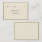ベージュフレームRSVP披露宴カード エンクロージャーカード (正面/裏面)
