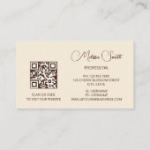 ベージュフローラドリーミー 名刺 (裏面)