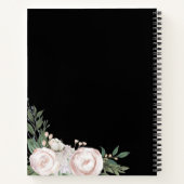 ベージュフローラフォトウーマンメモリアルゲストブック ノートブック (裏面)