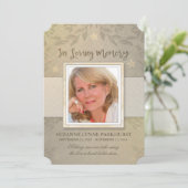 ベージュフローラフォトメモリアルサービス招待状 招待状 (スタンド正面)