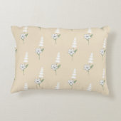 ベージュフローラボヘミアン植物模様 アクセントクッション (裏面)