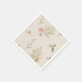 ベージュフローラボホ秋ベビーシャワー スタンダードカクテルナプキン (角)