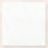 ベージュフローラボホ結婚ーズ ガラスコースター (裏面)