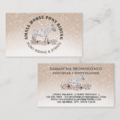 ベージュフローラポニーエクストリアントレーナーホース 名刺 (正面/裏面)