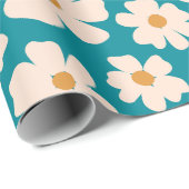 ベージュフローララッピング紙 ラッピングペーパー (ロールコーナー)