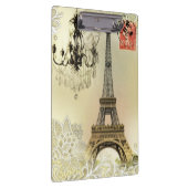 ベージュフローラレースシャンデリアエッフェルタワー クリップボード (右)