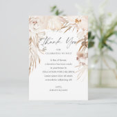 ベージュフローラ庭園の結婚式の好意の寄付カード サンキューカード (スタンド正面)