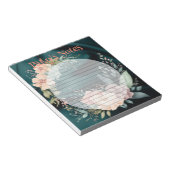 ベージュフローラ水彩パーソナライズされたメモ帳 ノートパッド (アングル)