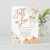 ベージュフローラ秋インラブオータム婚約パーティ 招待状 (スタンド正面)