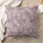 ベージュフローラ素朴なファッションパターン クッション (ブランケット)