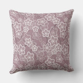 ベージュフローラ素朴なファッションパターン クッション (裏面)