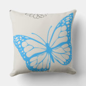 ベージュフローラ蝶パターンブックマーク クッション (裏面)