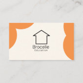 ベージュブライトオレンジ先生 名刺 (裏面)