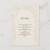 ベージュブラウンのエレガントな結婚式の封筒カード エンクロージャーカード (正面)