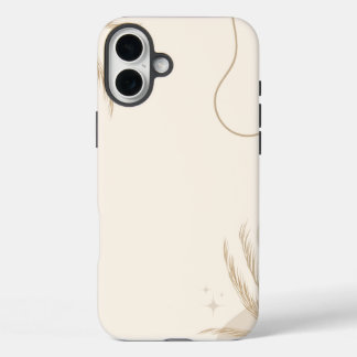 ベージュブラウンの美しいフラワーリンクツリーバックグラウンド | iPhone 16 PLUSケース