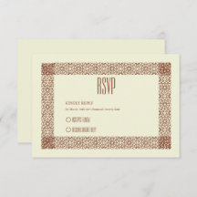 ベージュブラウンイスラーム幾何縁ど2つ結婚の