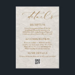 ベージュブラウンエレガミニマルントウェディング詳細 エンクロージャーカード<br><div class="desc">ベージュブラウンミニマルエレガントなウェディング詳細エンクロージャカード</div>