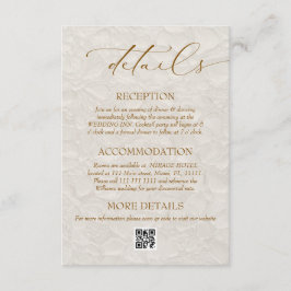 ベージュブラウンエレガミニマルントウェディング詳細 エンクロージャーカード