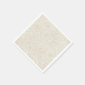 ベージュブラウンエレガントバラズ結婚ナプキン スタンダードカクテルナプキン (角)