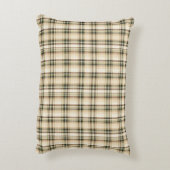 ベージュブラウングリーンタータンチェックプレイド アクセントクッション (裏面(縦))