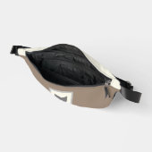 ベージュブラウンスタイリッシュアクセサリーベリーバッグ ファニーパック (見開き)