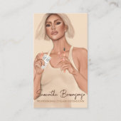 ベージュブラウンツィーザーカーラーメイクアップアイドラッシュ 名刺 (正面)