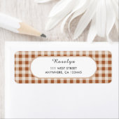 ベージュブラウンバッファロープリドホリデー差出人住所 ラベル (インサイチュ)