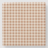 ベージュブラウンバッファロープリドホリデー ストーンコースター (正面)