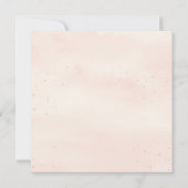 ベージュブラウンフローラ赤ちゃんシャワー日付を保存 セーブザデート (裏面)