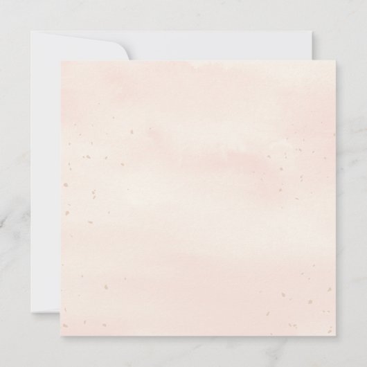 ベージュブラウンフローラ赤ちゃんシャワー日付を保存 セーブザデート (裏面)