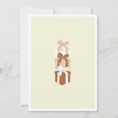 ベージュブラウンホリデーギフトボックスフェスティバルエレガンスカード (正面)