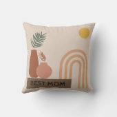 ベージュブラウンボヘミアンスクエアピロー クッション (裏面)