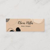 ベージュブラウン抽象芸術ボホモダンプロフェッショナル スキニー名刺 (正面)