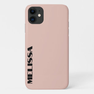 ベージュブラックはっきりしたタイポグラフィ iPhone 11 ケース