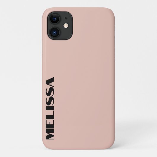 ベージュブラックはっきりしたタイポグラフィ Case-Mate iPhoneケース (裏面)