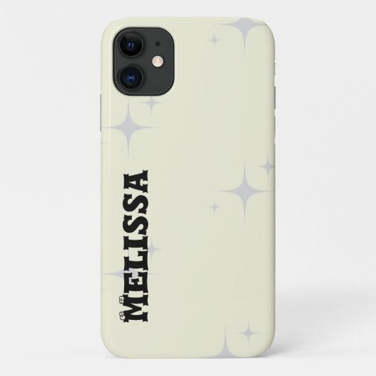 ベージュブラックはっきりしたタイポグラフィ Case-Mate iPhoneケース (裏面)