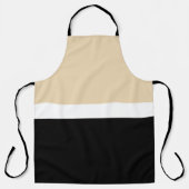 ベージュブラックストライプ抽象芸術 エプロン (正面)