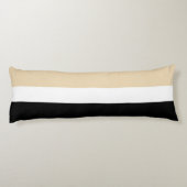 ベージュブラックストライプ抽象芸術 ボディピロー (裏面)