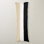 ベージュブラックストライプ抽象芸術 ボディピロー (正面縦)