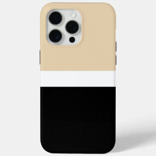 ベージュブラックストライプ抽象芸術 iPhone 15 PRO MAXケース