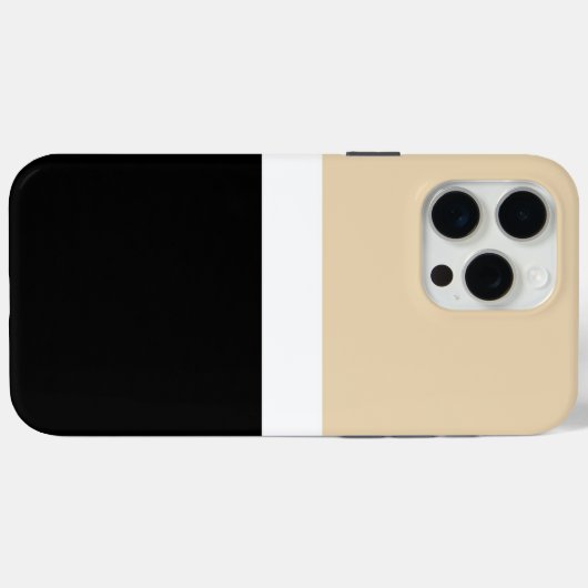 ベージュブラックストライプ抽象芸術 Case-Mate iPhoneケース (裏面 (横))