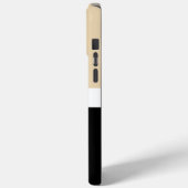 ベージュブラックストライプ抽象芸術 Case-Mate iPhoneケース (裏面 / 左)